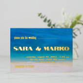 ModernTypografie | Minimale bruiloft Folie Uitnodiging (Staand Voorkant)