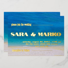 ModernTypografie | Minimale bruiloft Folie Uitnodiging