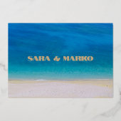 ModernTypografie | Minimale bruiloft Folie Uitnodiging (Achterkant)