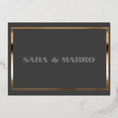 ModernTypografie | Minimale bruiloft Folie Uitnodiging (Achterkant)