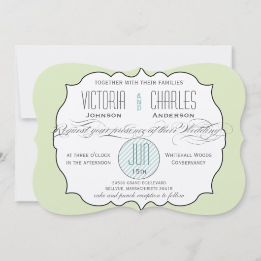 ModernTypography Wedding Invitations Kaart (Voorkant)