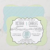 ModernTypography Wedding Invitations Kaart (Voorkant / Achterkant)