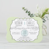 ModernTypography Wedding Invitations Kaart (Staand voorkant)