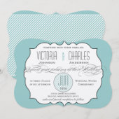 ModernTypography Wedding Invitations Kaart (Voorkant / Achterkant)