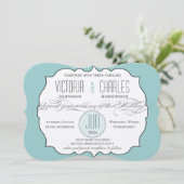 ModernTypography Wedding Invitations Kaart (Staand voorkant)