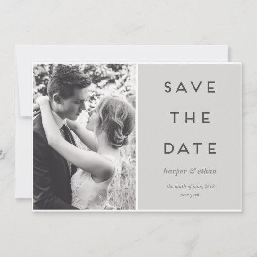 MODERNZIJDE AAN ZIJDE BEWAREN DE DATUM SAVE THE DATE (Voorkant)
