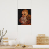 Modersohn-Becker - Baby met haar moeders hand Poster (Keuken)
