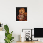 Modersohn-Becker - Baby met haar moeders hand Poster (Thuiskantoor)