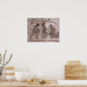 Modersohn-Becker - Cijfers met zijn hond op de bru Poster (Keuken)