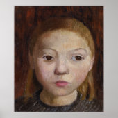 Modersohn-Becker - Hoofd van een meisje Poster (Voorkant)