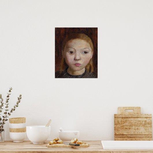 Modersohn-Becker - Hoofd van een meisje Poster (Keuken)