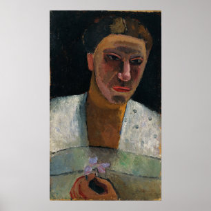 Modersohn-Becker - Lee Hoetger Met Bloem 1906 Poster