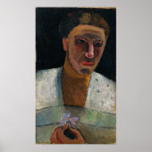 Modersohn-Becker - Lee Hoetger met ventilator 1906 Poster (Voorkant)