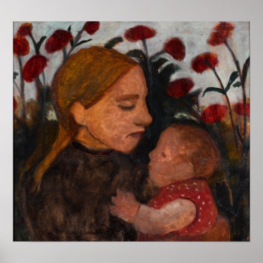 Modersohn-Becker - meisje met kind Poster (Voorkant)