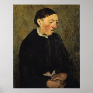Modersohn-Becker - Oude vrouw met zakdoek Poster