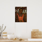 Modersohn-Becker - Peasant kind met roze Schort Poster (Keuken)