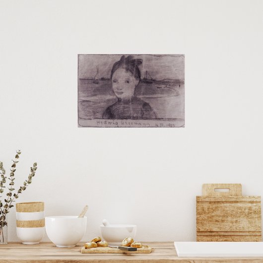 Modersohn-Becker - Portret van Hedwig Hagemann Poster (Keuken)