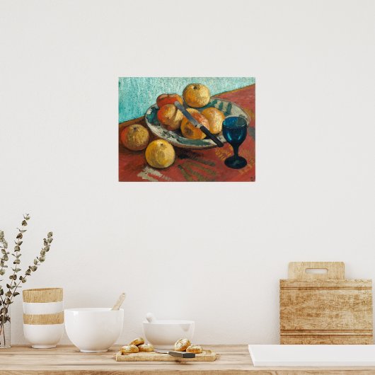 Modersohn-Becker - stil leven met appels en glas Poster (Keuken)