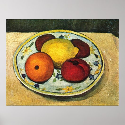 Modersohn-Becker - Stilleven met citroen sinaasapp Poster (Voorkant)