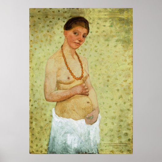 Modersohn-Becker - Zelfportret, 6e verjaardag Poster (Voorkant)
