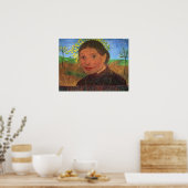 Modersohn-Becker - Zelfportret, voor bloemen Poster (Keuken)