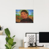 Modersohn-Becker - Zelfportret, voor bloemen Poster (Thuiskantoor)