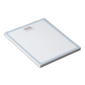 Modert Mocha Mousse Monogram Stof Blauw Notitieblok (Schuin)