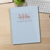 Modert Mocha Mousse Monogram Stof Blauw Planner