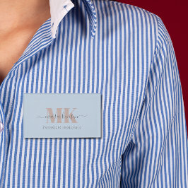 Modert Mocha Mousse Monogram Stofblauw Naambadge