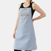 Modert Mocha Mousse Monogram Stofblauw Schort (Insitu)