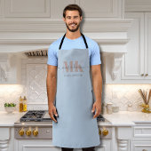 Modert Mocha Mousse Monogram Stofblauw Schort
