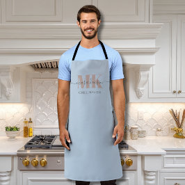 Modert Mocha Mousse Monogram Stofblauw Schort