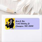 Modes Art Deco Lady Tea adresetiketten Etiket (Insitu)