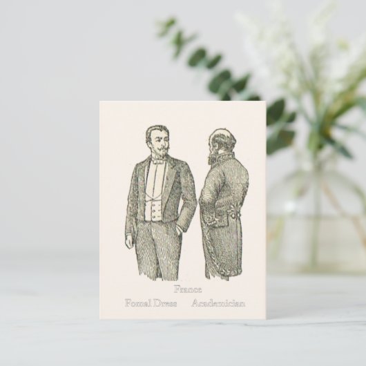 Modes, Formele jurk, 19e eeuw Briefkaart (Staand voorkant)