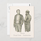 Modes, Formele jurk, 19e eeuw Briefkaart (Voorkant / Achterkant)