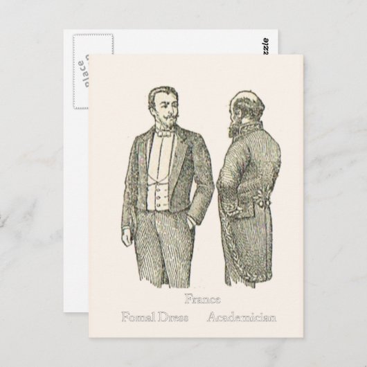 Modes, Formele jurk, 19e eeuw Briefkaart (Voorkant / Achterkant)