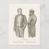 Modes, Formele jurk, 19e eeuw Briefkaart (Voorkant)