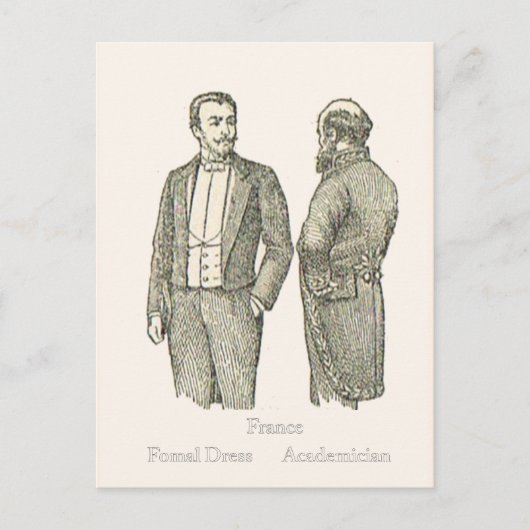 Modes, Formele jurk, 19e eeuw Briefkaart (Voorkant)