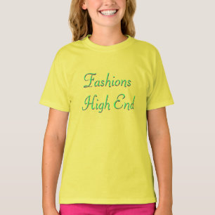 Modes High End langwerpige vorm gezicht wit blauw T-shirt