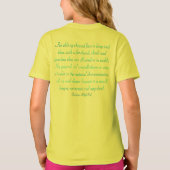 Modes High End langwerpige vorm gezicht wit blauw T-shirt (Achterkant)