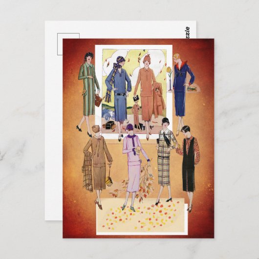  Modes in de herfstjazztijd Briefkaart (Voorkant / Achterkant)