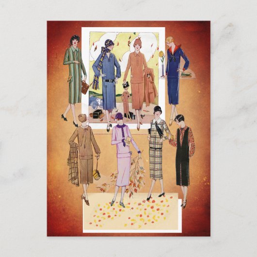  Modes in de herfstjazztijd Briefkaart (Voorkant)