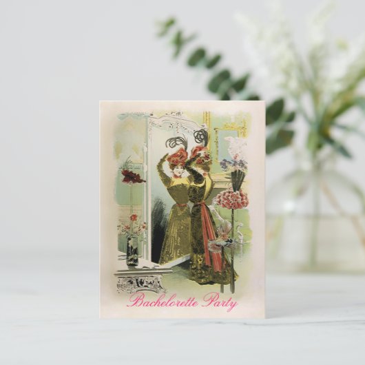 Modes Parijs - Briefkaart / Uitnodigingen / RSVP # (Staand voorkant)