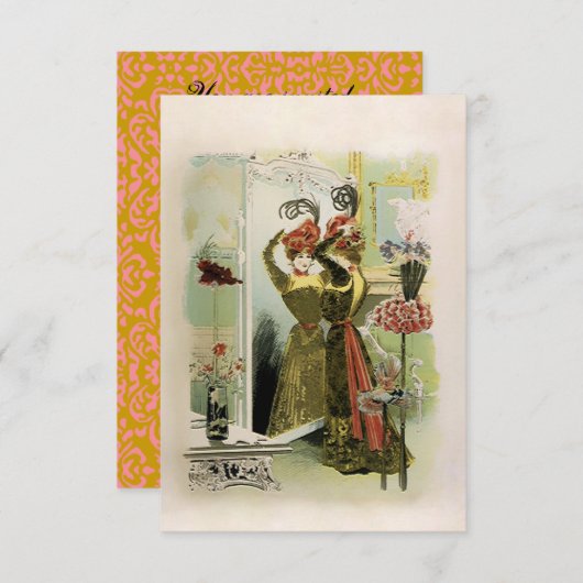 Modes Parijs - Uitnodigingen / RSVP #18 (Voorkant / Achterkant)