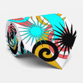 Modes Retro atomische Starburst Stropdas (Opgerold)