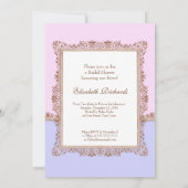  Modes Roze & Paarse Kant Vrijgezellenfeest Kaart (Achterkant)