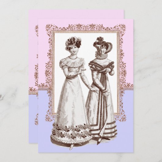  Modes Roze & Paarse Kant Vrijgezellenfeest Kaart