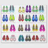 modes schoenen cadeaupapier (Vlak)