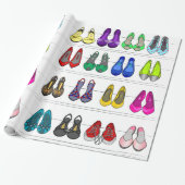 modes schoenen cadeaupapier (Uitgerold)