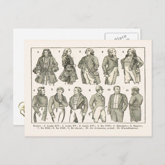 Modes, van Louis XIV tot de 19e eeuw Briefkaart (Voorkant / Achterkant)